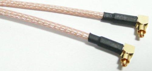 MC Card Right Angle Plug to Plug RG316 Cable 1m